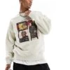Cotton:On Cotton On Basquiat Art Print Relaxed Sweatshirt In Ecru For Men
