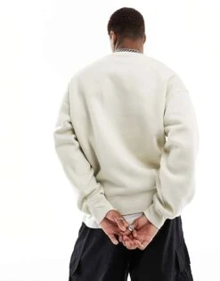 Cotton:On Cotton On Basquiat Art Print Relaxed Sweatshirt In Ecru For Men 10 Cotton:On Cotton On Basquiat Art Print Relaxed Sweatshirt In Ecru For Men -Cotton:On Sales Store 205559360 4