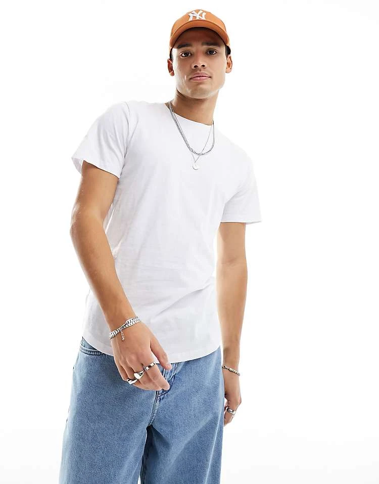 Cotton:On Longline T-shirt In White For Men 3 Cotton:On Longline T-shirt In White For Men