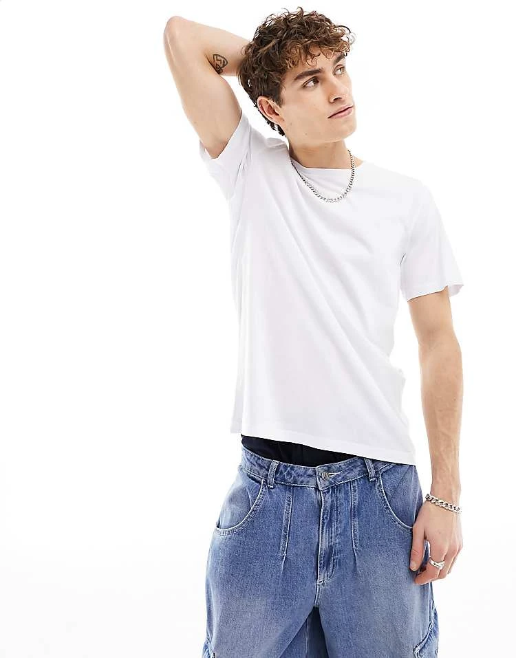 Cotton:On Regular Fit Crew T-shirt In White For Men 7 Cotton:On Regular Fit Crew T-shirt In White For Men - Image 5