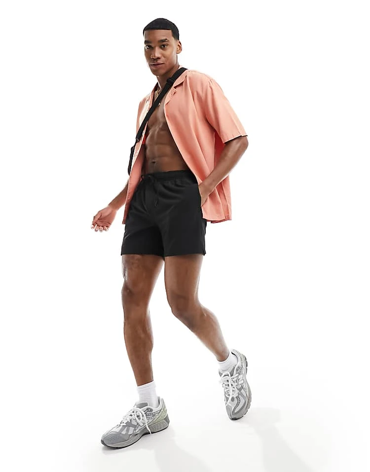 Cotton:On Cotton On Lined Relaxed Swim Shorts 2 Pack Orange Black For Men Black Orange 3 Cotton:On Cotton On Lined Relaxed Swim Shorts 2 Pack Orange Black For Men Black Orange - Image 2