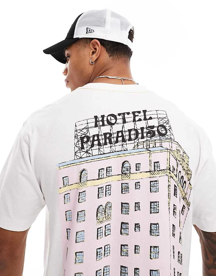Cotton:On Cotton On Oversized T-shirt With Hotel Paradiso Graphic For Men White 7 Cotton:On Cotton On Oversized T-shirt With Hotel Paradiso Graphic For Men White - Image 5