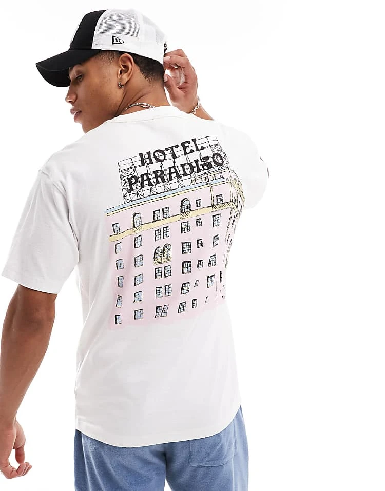 Cotton:On Cotton On Oversized T-shirt With Hotel Paradiso Graphic For Men White 6 Cotton:On Cotton On Oversized T-shirt With Hotel Paradiso Graphic For Men White - Image 4