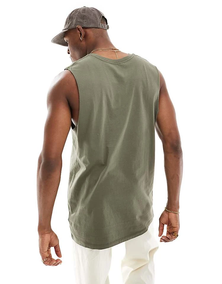 Cotton:On Muscle Fit T-shirt In Green For Men Military 4 Cotton:On Muscle Fit T-shirt In Green For Men Military - Image 2