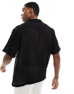 Cotton:On Cotton On Relaxed Shirt In Retro Gauze Black For Men Washed Black 9 Cotton:On Cotton On Relaxed Shirt In Retro Gauze Black For Men Washed Black -Cotton:On Sales Store 206547600 3