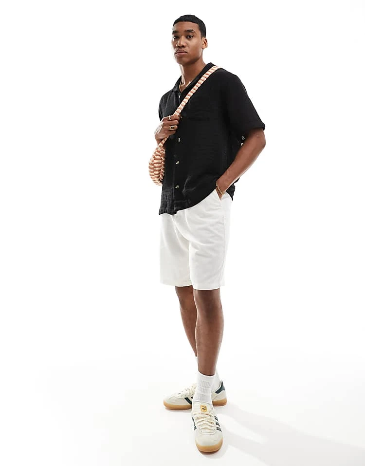 Cotton:On Cotton On Relaxed Shirt In Retro Gauze Black For Men Washed Black 6 Cotton:On Cotton On Relaxed Shirt In Retro Gauze Black For Men Washed Black - Image 4