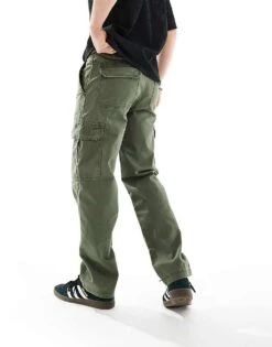Cotton:On Tactical Cargo Pant In Khaki For Men Vintage Army Green Herringbone -Cotton:On Sales Store 206604990 5