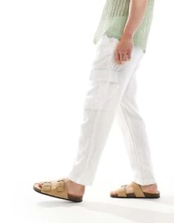 Cotton:On Cargo Linen Pant In White For Men White Cargo -Cotton:On Sales Store 206605190 3