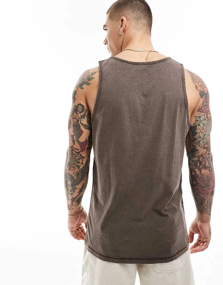 Cotton:On Cotton On Loose Fit Rib Tak Top In Brown For Men Ashen Brown 6 Cotton:On Cotton On Loose Fit Rib Tak Top In Brown For Men Ashen Brown - Image 4