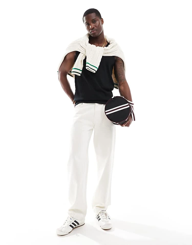 Cotton:On Cotton On Loose Fit Rib Tak Top In Black For Men 6 Cotton:On Cotton On Loose Fit Rib Tak Top In Black For Men - Image 4