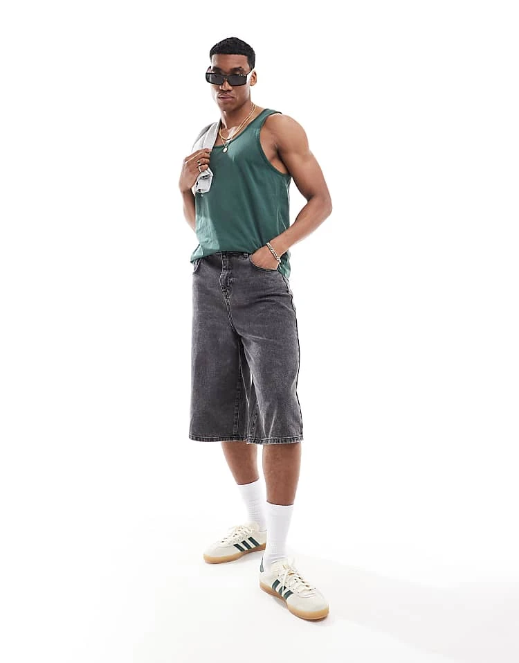 Cotton:On Cotton On Loose Fit Rib Tank Top In Green For Men Pine Needle Green 6 Cotton:On Cotton On Loose Fit Rib Tank Top In Green For Men Pine Needle Green - Image 4