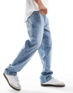 Cotton:On Cotton On Carpenter Baggy Jean In Silver Blue For Men -Cotton:On Sales Store 206670023 3