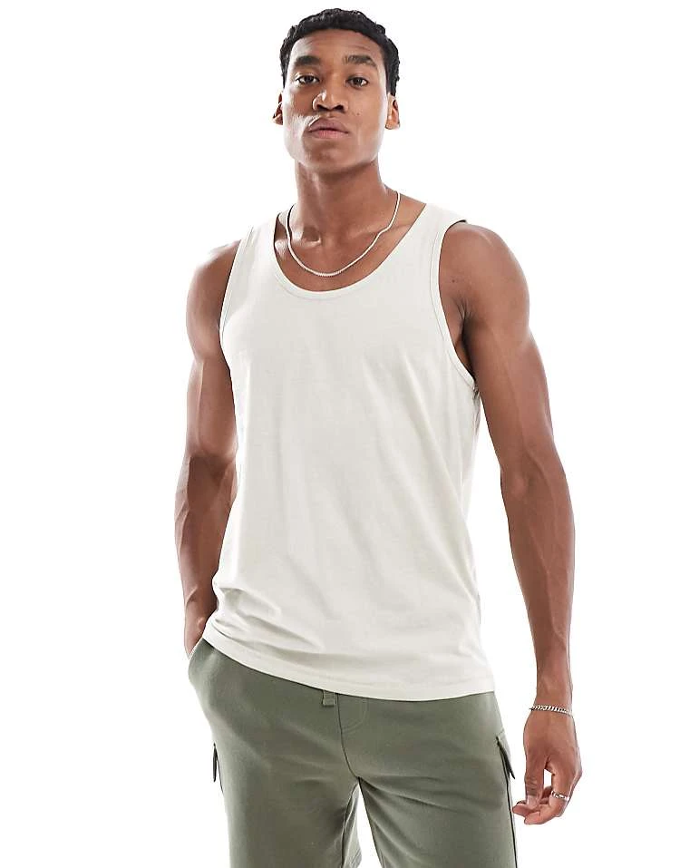 Cotton:On Tank In Ivory For Men 7 Cotton:On Tank In Ivory For Men - Image 5