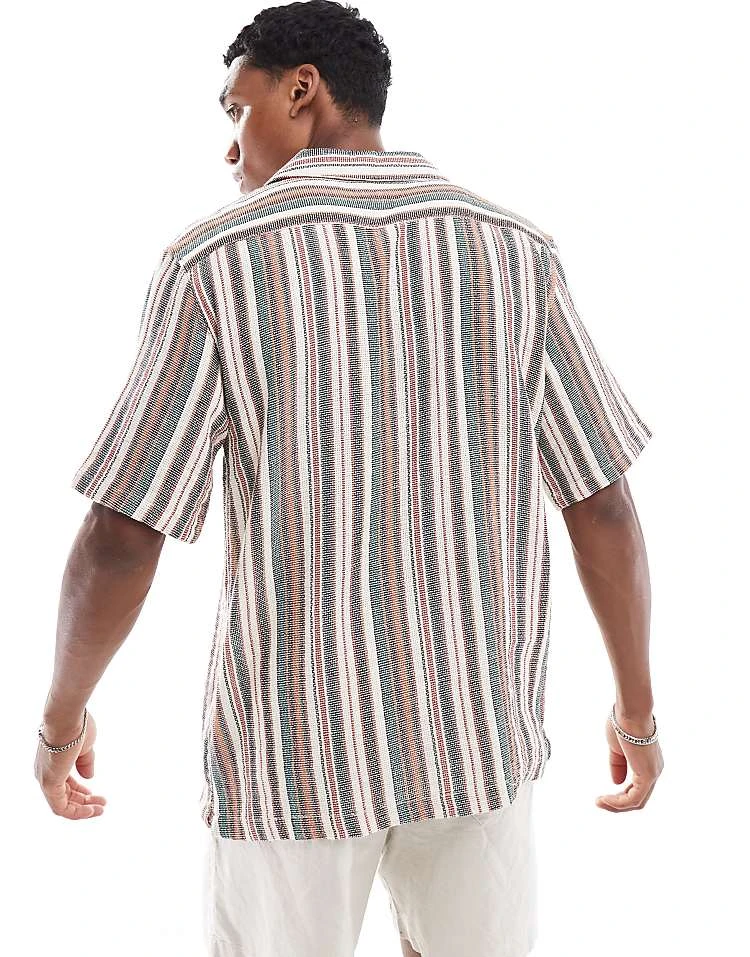 Cotton:On Cotton On Short Sleeve Stripe Shirt In Multi Stripe For Men 5 Cotton:On Cotton On Short Sleeve Stripe Shirt In Multi Stripe For Men - Image 3