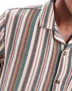 Cotton:On Cotton On Short Sleeve Stripe Shirt In Multi Stripe For Men 10 Cotton:On Cotton On Short Sleeve Stripe Shirt In Multi Stripe For Men -Cotton:On Sales Store 206782640 4