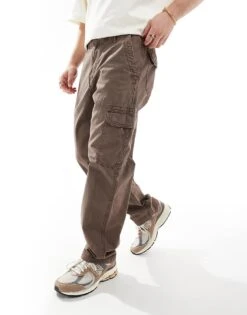Cotton:On Cotton On Tactical Relaxed Pocket Trousers In Brown For Men Dark Brown -Cotton:On Sales Store 206792091 4