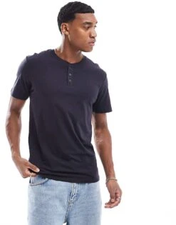 Cotton:On Cotton On Henley Button Front T-shirt In Navy For Men Ink Navy 11 Cotton:On Cotton On Henley Button Front T-shirt In Navy For Men Ink Navy -Cotton:On Sales Store 206827192 1 inknavy 1