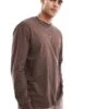 Cotton:On Cotton On Loose Fit Long Sleeve T-shirt In Washed Brown For Men Washed Chocolate 2 Cotton:On Cotton On Loose Fit Long Sleeve T-shirt In Washed Brown For Men Washed Chocolate -Cotton:On Sales Store 206827209 1 washedchocolate
