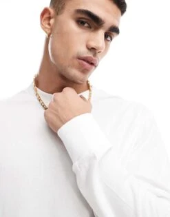 Cotton:On Cotton On Loose Fit Long Sleeve T-shirt In Vintage White For Men -Cotton:On Sales Store 206827210 3