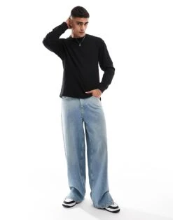 Cotton:On Cotton On Loose Fit Rib Long Sleeve T-shirt Black For Men 11 Cotton:On Cotton On Loose Fit Rib Long Sleeve T-shirt Black For Men -Cotton:On Sales Store 206827220 1 black 1