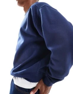 Cotton:On Cotton On Box Fit Crew Fleece Sweatshirt In Indigo For Men 9 Cotton:On Cotton On Box Fit Crew Fleece Sweatshirt In Indigo For Men -Cotton:On Sales Store 206827247 3