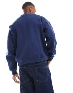 Cotton:On Cotton On Box Fit Crew Fleece Sweatshirt In Indigo For Men 10 Cotton:On Cotton On Box Fit Crew Fleece Sweatshirt In Indigo For Men -Cotton:On Sales Store 206827247 4