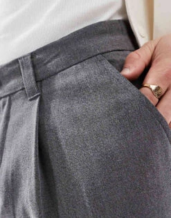 Cotton:On Cotton On Relaxed Pleated Smart Trousers In Charcoal For Men -Cotton:On Sales Store 206827285 3