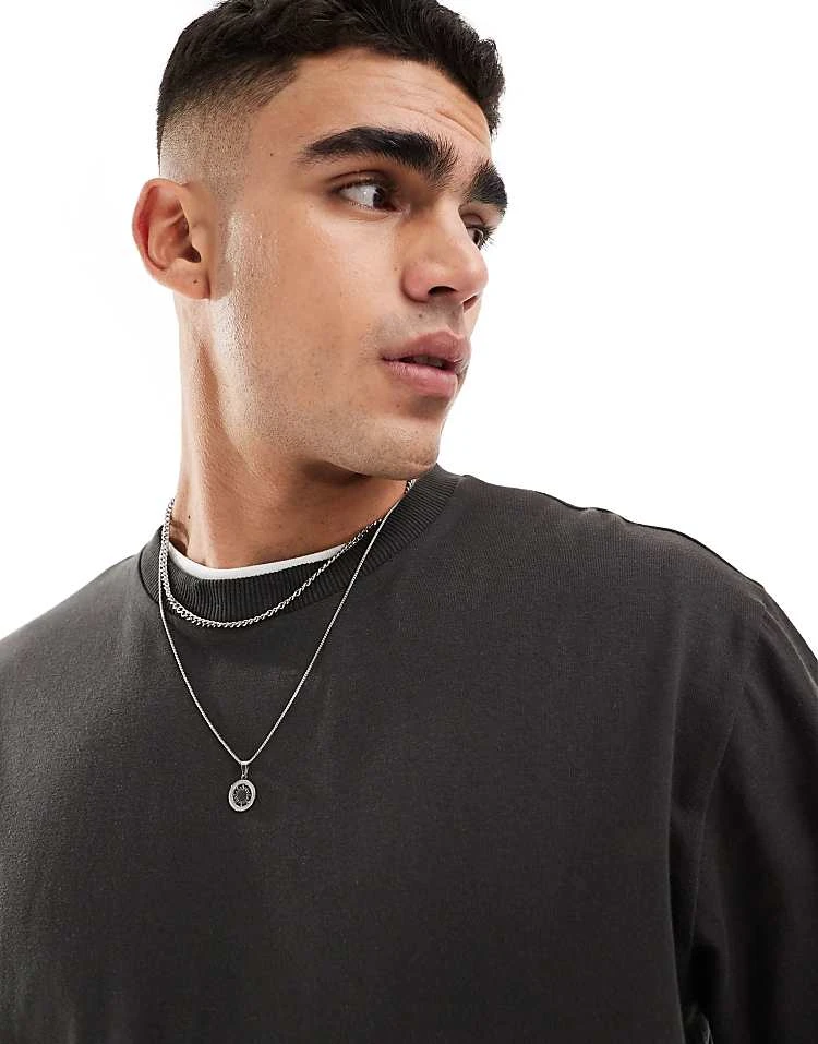 Cotton:On Cotton On Loose Fit Long Sleeve T-shirt In Washed Black For Men 5 Cotton:On Cotton On Loose Fit Long Sleeve T-shirt In Washed Black For Men - Image 3