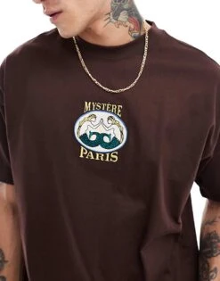 Cotton:On Cotton On Box Fit Paris Graphic T-shirt In Washed Chocolate For Men 11 Cotton:On Cotton On Box Fit Paris Graphic T-shirt In Washed Chocolate For Men -Cotton:On Sales Store 206827325 1 washedchocolate 1
