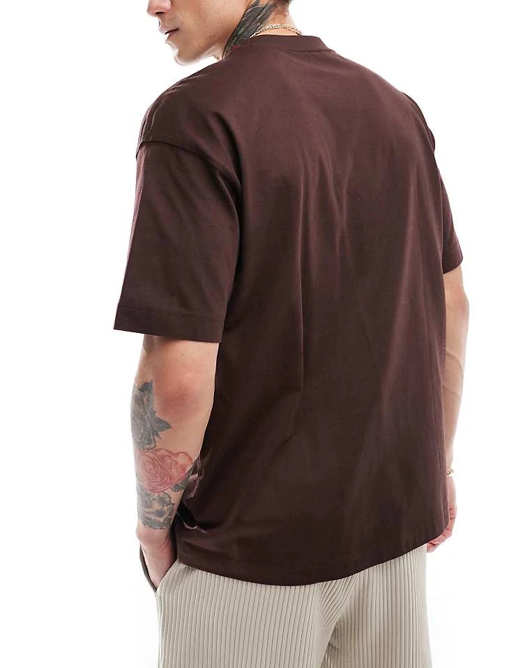 Cotton:On Cotton On Box Fit Paris Graphic T-shirt In Washed Chocolate For Men 6 Cotton:On Cotton On Box Fit Paris Graphic T-shirt In Washed Chocolate For Men - Image 4