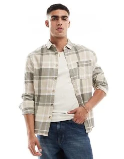 Cotton:On Cotton On Oversized Long Sleeve Shirt In Natural Check For Men Natural Window Check 10 Cotton:On Cotton On Oversized Long Sleeve Shirt In Natural Check For Men Natural Window Check -Cotton:On Sales Store 206827413 4