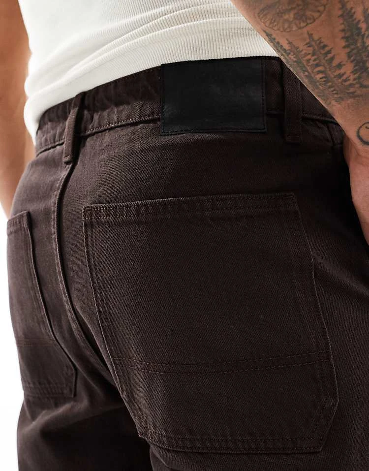 Cotton:On Cotton On Baggy Jeans In Dark Chocolate Denim For Men Coffee 6 Cotton:On Cotton On Baggy Jeans In Dark Chocolate Denim For Men Coffee - Image 4