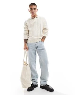 Cotton:On Cotton On Knitted Ruby Top In Cream For Men 9 Cotton:On Cotton On Knitted Ruby Top In Cream For Men -Cotton:On Sales Store 206930647 3