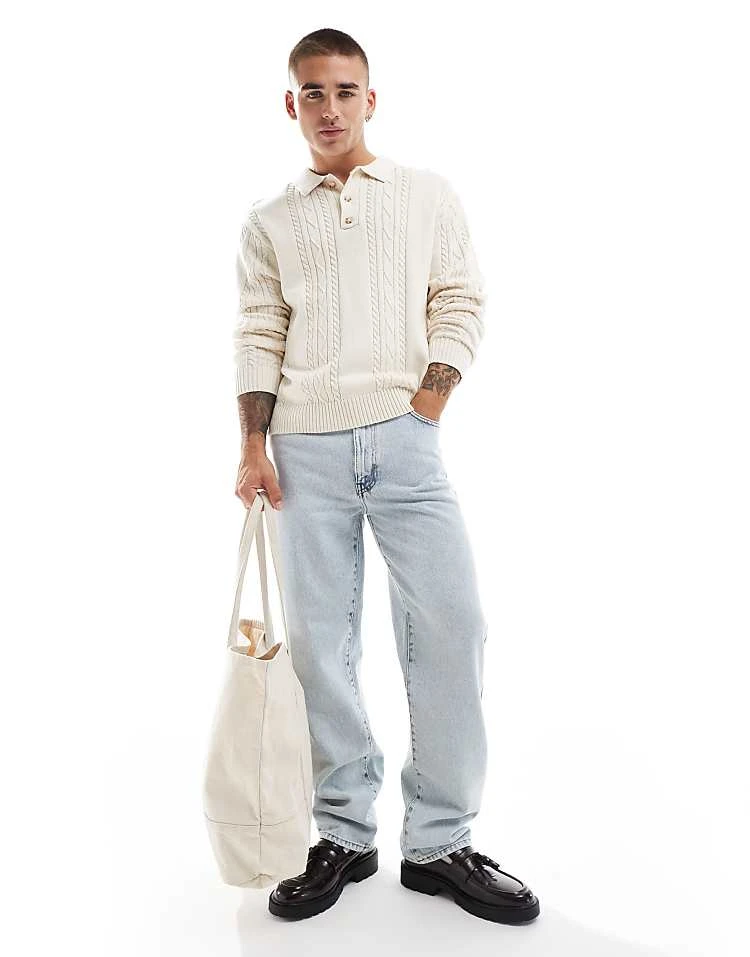 Cotton:On Cotton On Knitted Ruby Top In Cream For Men 5 Cotton:On Cotton On Knitted Ruby Top In Cream For Men - Image 3