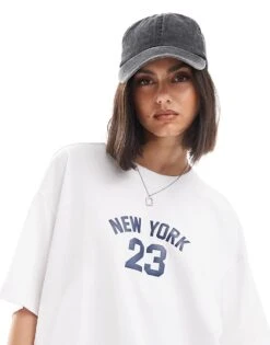 Cotton:On Cotton On Boxy Fit New York Graphic T-shirt In Off White For Men White/navy 8 Cotton:On Cotton On Boxy Fit New York Graphic T-shirt In Off White For Men White/navy -Cotton:On Sales Store 206930673 2