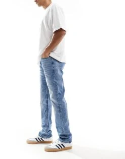 Cotton:On Cotton On Regular Slim Fit Jeans In Burnin Blue Denim For Men -Cotton:On Sales Store 206934177 3