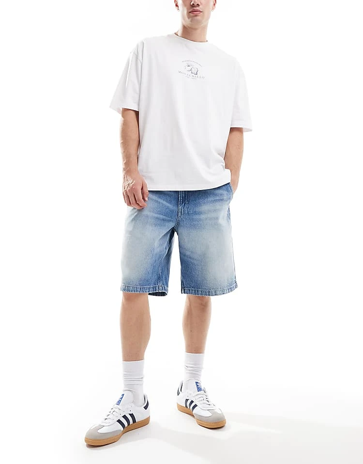 Cotton:On Baggy Denim Short In Blue For Men 6 Cotton:On Baggy Denim Short In Blue For Men - Image 4