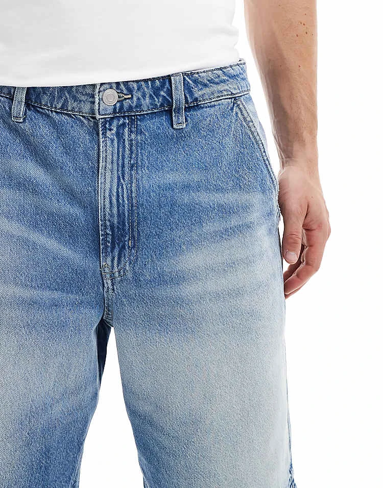 Cotton:On Baggy Denim Short In Blue For Men 7 Cotton:On Baggy Denim Short In Blue For Men - Image 5