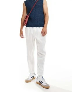 Cotton:On Linen Pant In White For Men