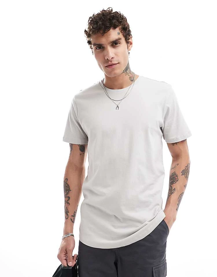 Cotton:On Longline T-shirt In Grey For Men 7 Cotton:On Longline T-shirt In Grey For Men - Image 5