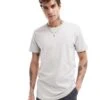 Cotton:On Longline T-shirt In Grey For Men 2 Cotton:On Longline T-shirt In Grey For Men -Cotton:On Sales Store 206985853 1 grey