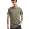 Cotton:On Longline T-shirt In Khaki For Men 2 Cotton:On Longline T-shirt In Khaki For Men -Cotton:On Sales Store 206985911 1 khaki