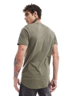 Cotton:On Longline T-shirt In Khaki For Men 9 Cotton:On Longline T-shirt In Khaki For Men -Cotton:On Sales Store 206985911 3