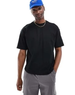 Cotton:On Box Fit Scooped Hem T-shirt In Black For Men 10 Cotton:On Box Fit Scooped Hem T-shirt In Black For Men -Cotton:On Sales Store 206986217 4