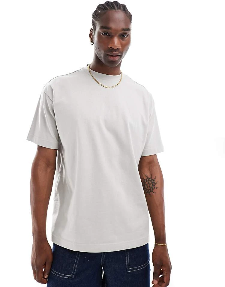 Cotton:On Box Fit Plain T-shirt In Grey For Men 3 Cotton:On Box Fit Plain T-shirt In Grey For Men