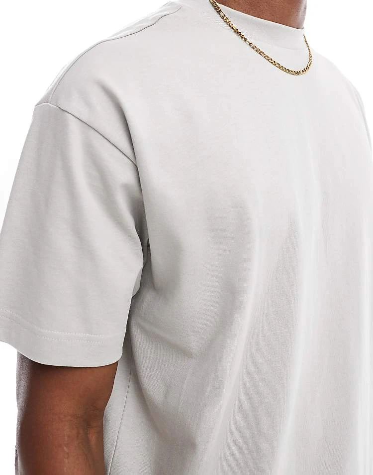 Cotton:On Box Fit Plain T-shirt In Grey For Men 5 Cotton:On Box Fit Plain T-shirt In Grey For Men - Image 3