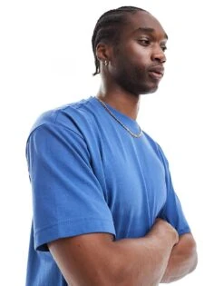 Cotton:On Box Fit Plain T-shirt In Blue For Men 10 Cotton:On Box Fit Plain T-shirt In Blue For Men -Cotton:On Sales Store 206986300 4