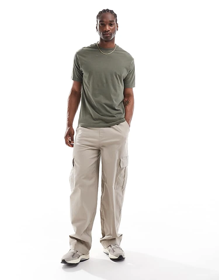 Cotton:On Loose Fit T-shirt In Khaki For Men 4 Cotton:On Loose Fit T-shirt In Khaki For Men - Image 2