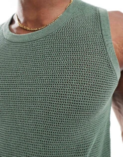 Cotton:On Knit Tank In Green For Men 9 Cotton:On Knit Tank In Green For Men -Cotton:On Sales Store 206986584 3