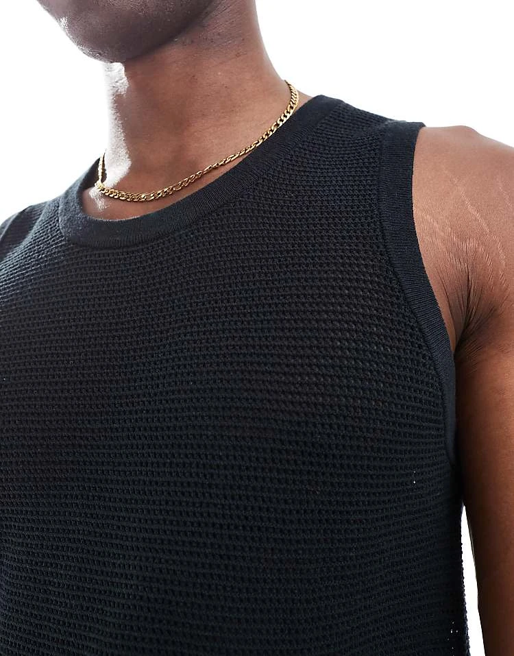 Cotton:On Knit Tank In Black For Men 4 Cotton:On Knit Tank In Black For Men - Image 2